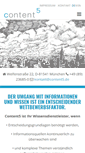 Mobile Screenshot of content5.de